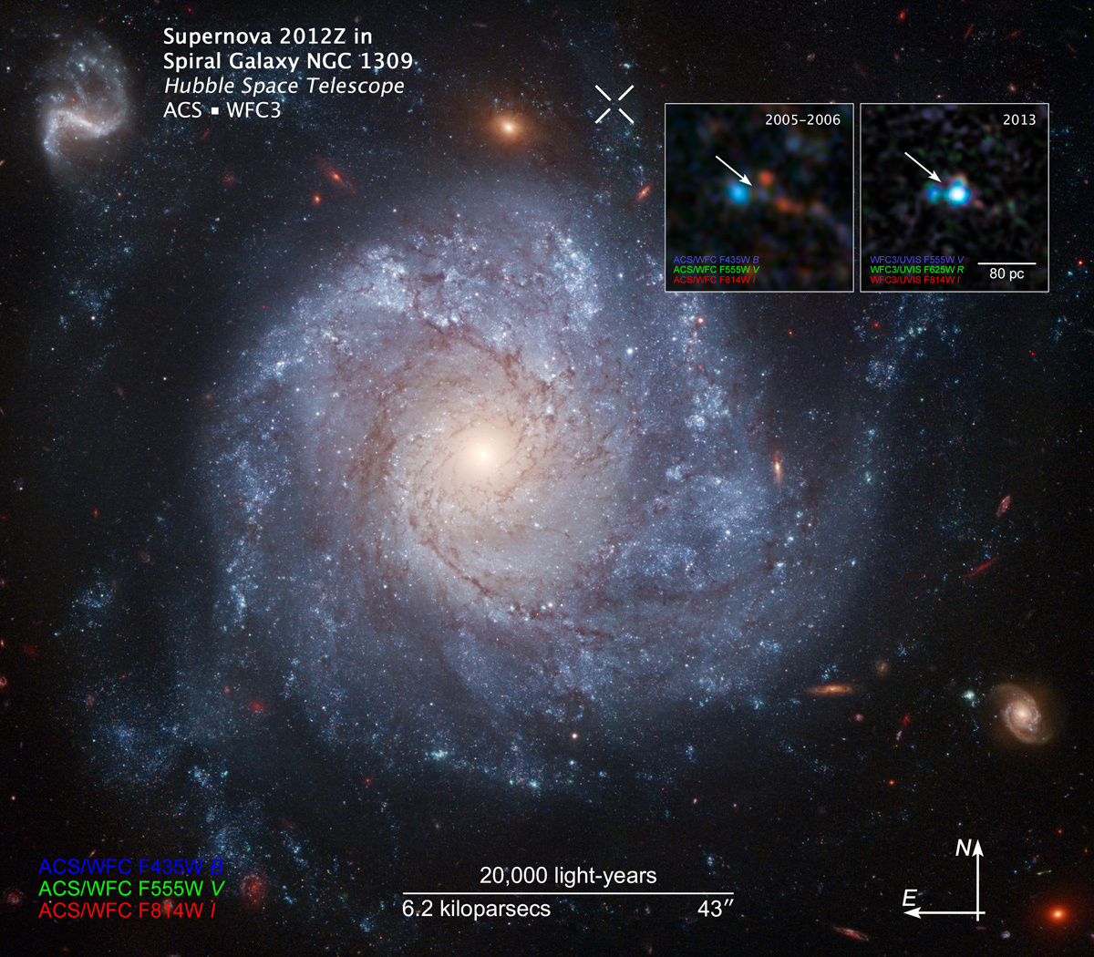Hubble Finds Progenitor to Rare Type Iax Supernova SN 2012Z